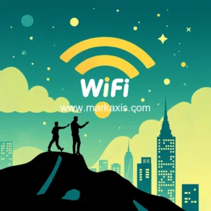 Artistic representation for Wifi marketing unleashed: elevating small business growth!