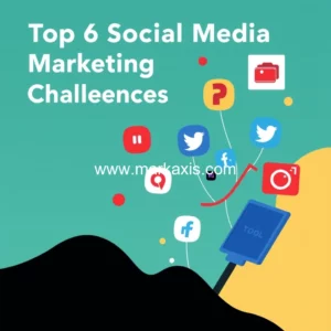 Artistic representation for Top 6 Social Media Marketing Challenges in 2024 According to 1 500 Marketers How to Face Them