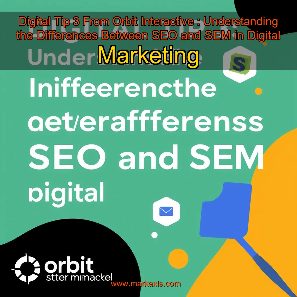 You are currently viewing Digital Tip  3 From Orbit Interactive : Understanding the Differences Between SEO and SEM in Digital Marketing