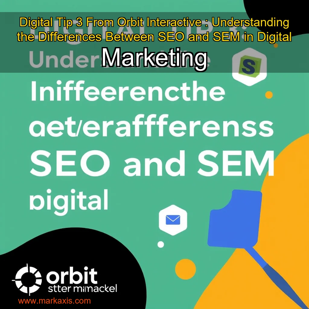 You are currently viewing Digital Tip  3 From Orbit Interactive : Understanding the Differences Between SEO and SEM in Digital Marketing
