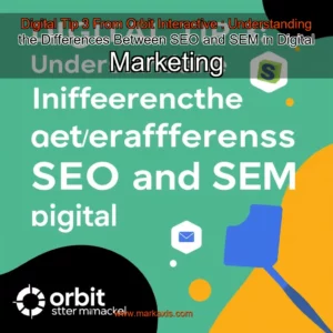 Artistic representation for Digital Tip 3 From Orbit Interactive : Understanding the Differences Between SEO and SEM in Digital Marketing