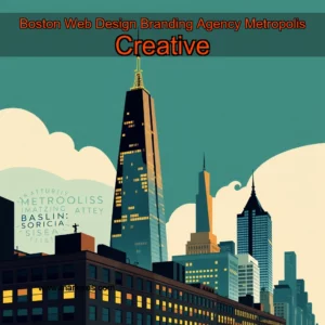 Artistic representation for Boston Web Design Branding Agency Metropolis Creative