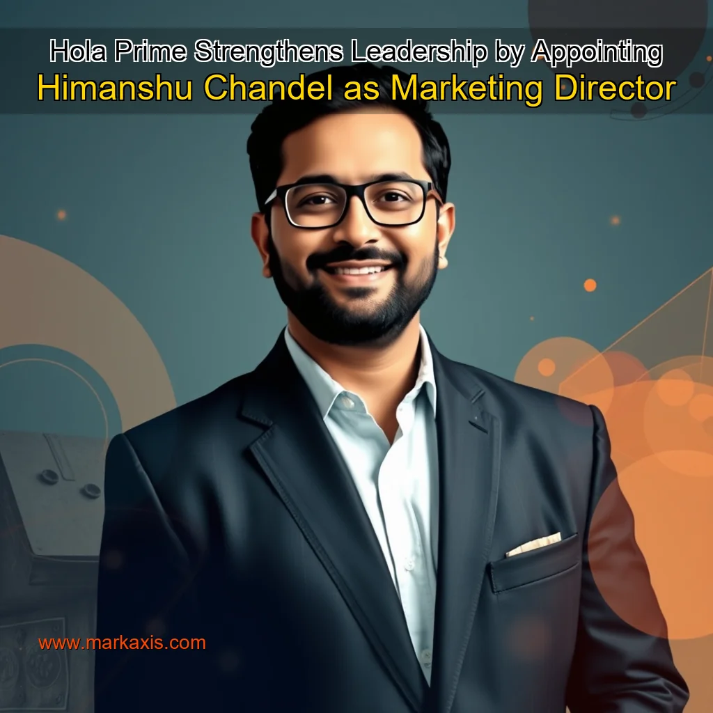 You are currently viewing Hola Prime Strengthens Leadership by Appointing Himanshu Chandel as Marketing Director