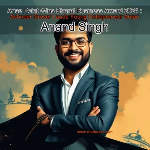 Artistic representation for Arise Point Wins Bharat Business Award 2024 : Ashneer Grover Lauds Young Entrepreneur Aman Anand Singh