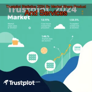 Artistic representation for Trustpilot Statistics 2024 By Market Share Product And Services