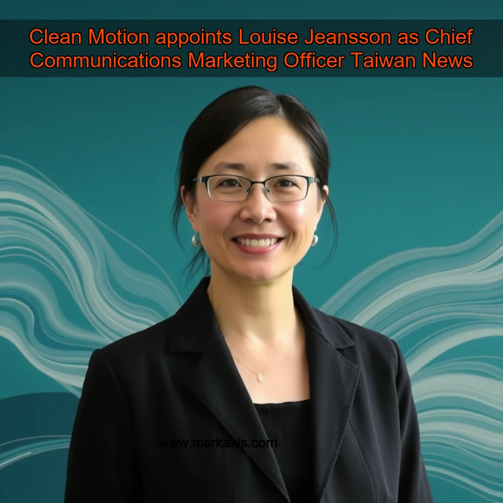 You are currently viewing Clean Motion appoints Louise Jeansson as Chief Communications  Marketing Officer  Taiwan News