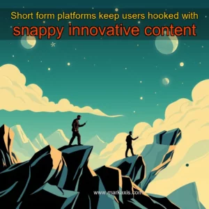Artistic representation for Short form platforms keep users hooked with snappy innovative content