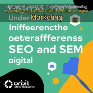 Artistic representation for Digital Tip 3 From Orbit Interactive : Understanding the Differences Between SEO and SEM in Digital Marketing
