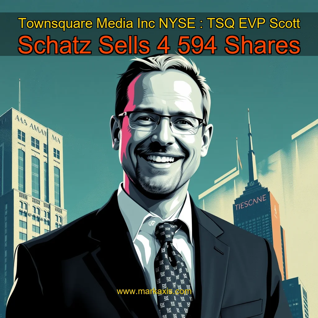 You are currently viewing Townsquare Media  Inc   NYSE : TSQ  EVP Scott Schatz Sells 4  594 Shares