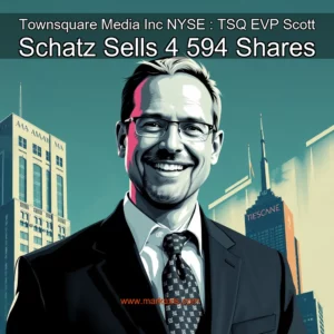 Artistic representation for Townsquare Media Inc NYSE : TSQ EVP Scott Schatz Sells 4 594 Shares
