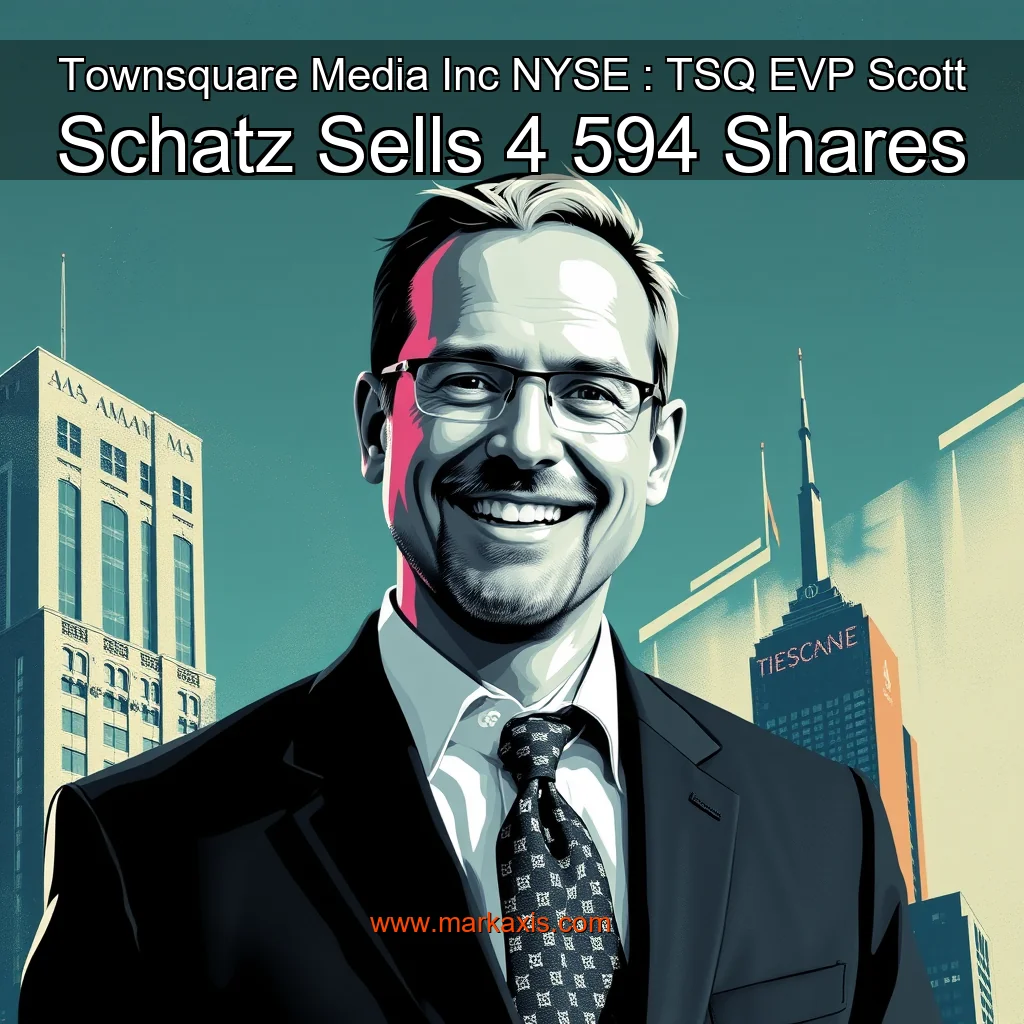 You are currently viewing Townsquare Media  Inc   NYSE : TSQ  EVP Scott Schatz Sells 4  594 Shares