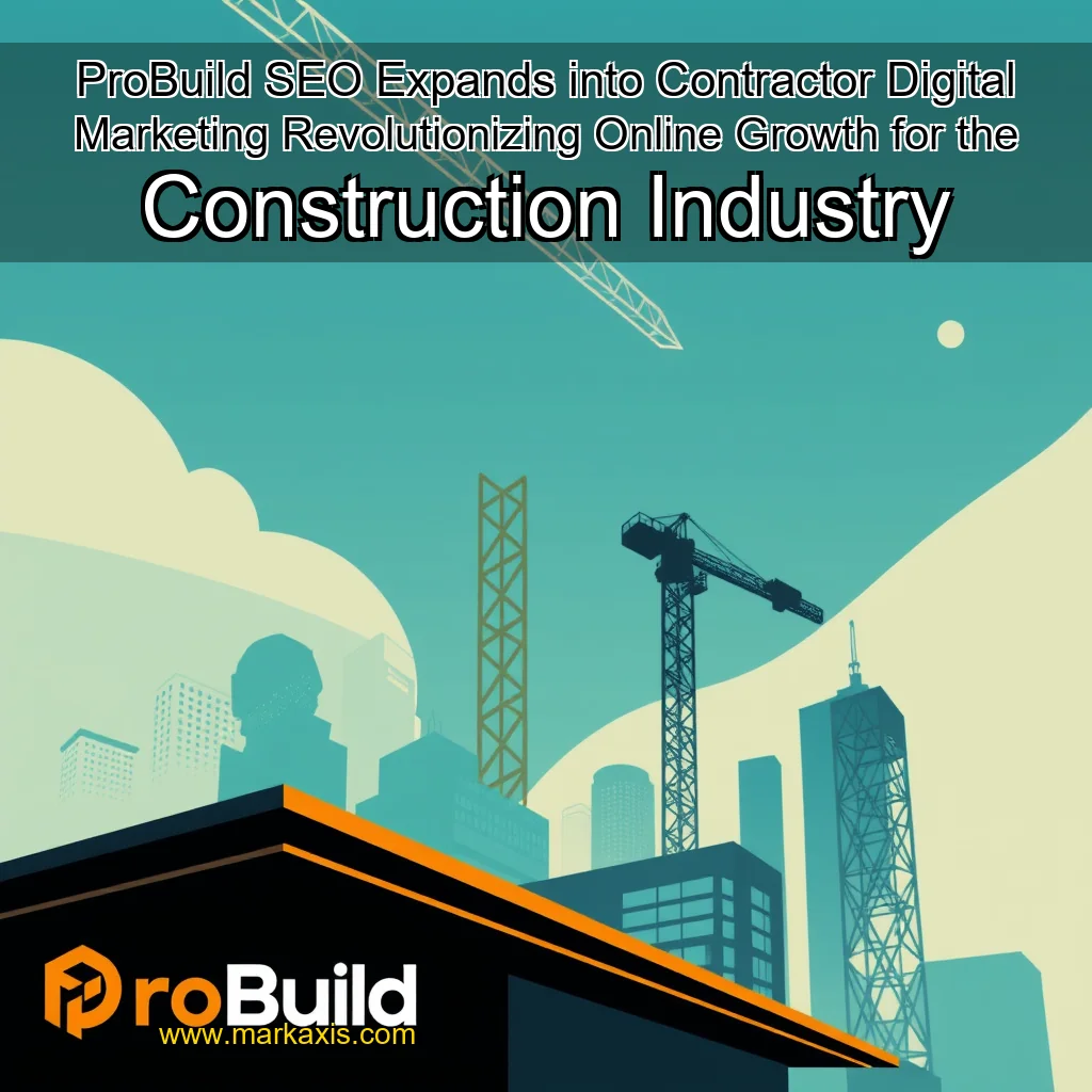 You are currently viewing ProBuild SEO Expands into Contractor Digital Marketing  Revolutionizing Online Growth for the Construction Industry