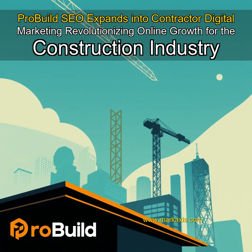 You are currently viewing ProBuild SEO Expands into Contractor Digital Marketing  Revolutionizing Online Growth for the Construction Industry