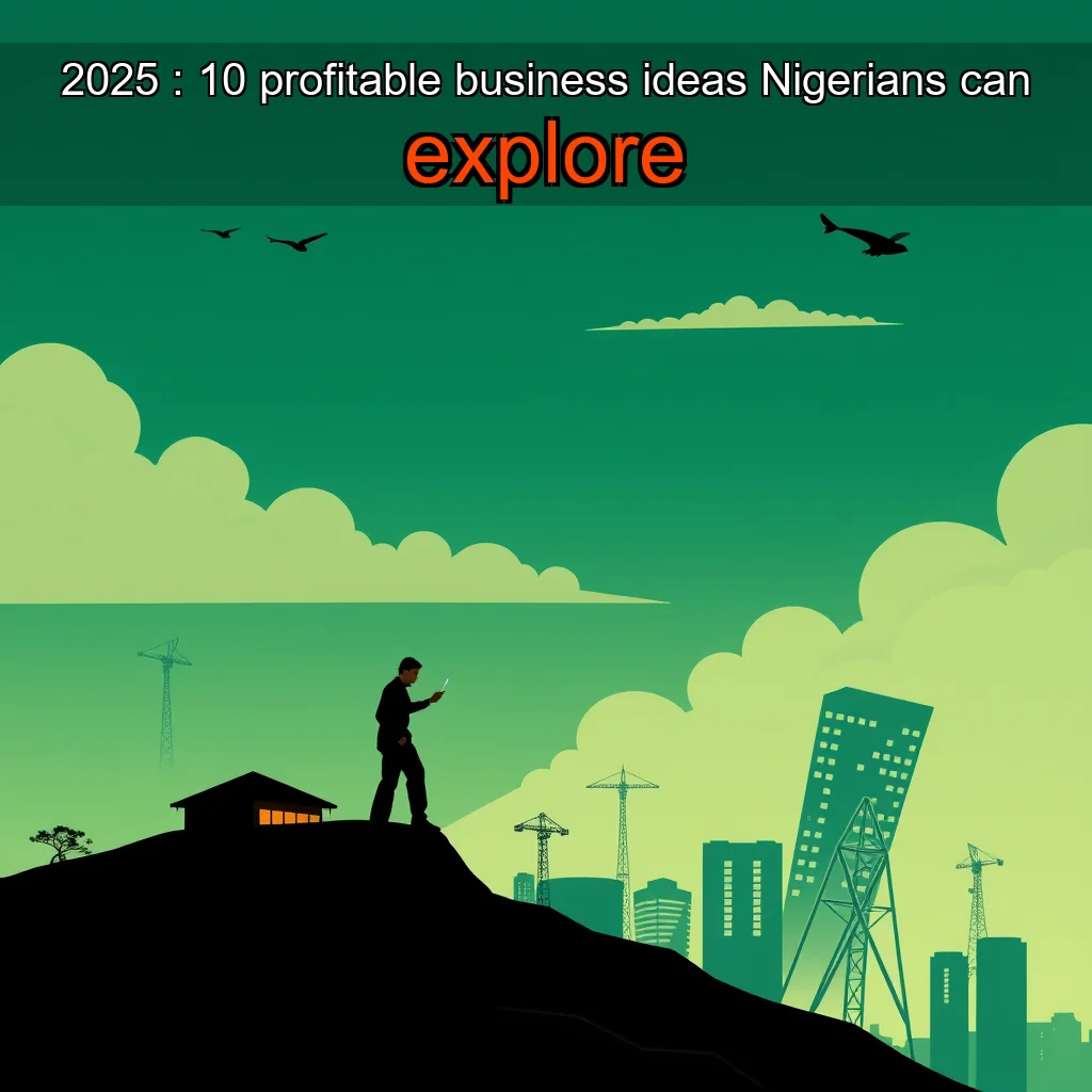 You are currently viewing 2025 : 10 profitable business ideas Nigerians can explore