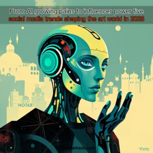 Artistic representation for From AI growing pains to influencer power five social media trends shaping the art world in 2025