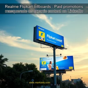 Read more about the article Realme  Flipkart billboards : Paid promotions masquerade as organic content on LinkedIn