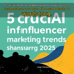 Artistic representation for 5 crucial influencer marketing trends shaping 2025 - localnews8.com your task: - title must be exactly 12 words long.