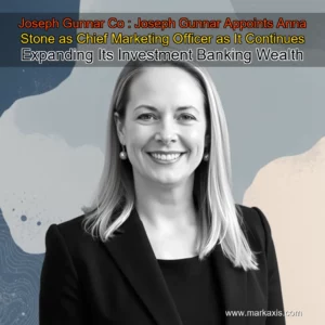 Artistic representation for Joseph Gunnar Co : Joseph Gunnar Appoints Anna Stone as Chief Marketing Officer as It Continues Expanding Its Investment Banking Wealth Management Divisions