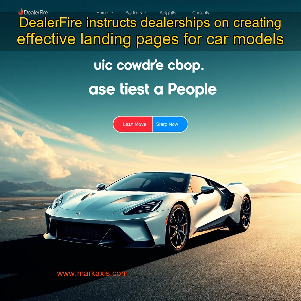 You are currently viewing DealerFire instructs dealerships on creating effective landing pages for car models