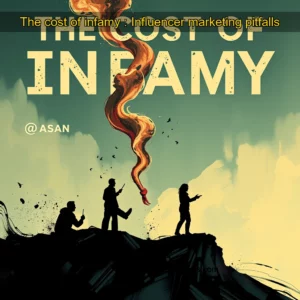 Artistic representation for The cost of infamy : Influencer marketing pitfalls