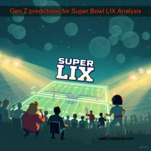 Artistic representation for Gen Z predictions for Super Bowl LIX Analysis