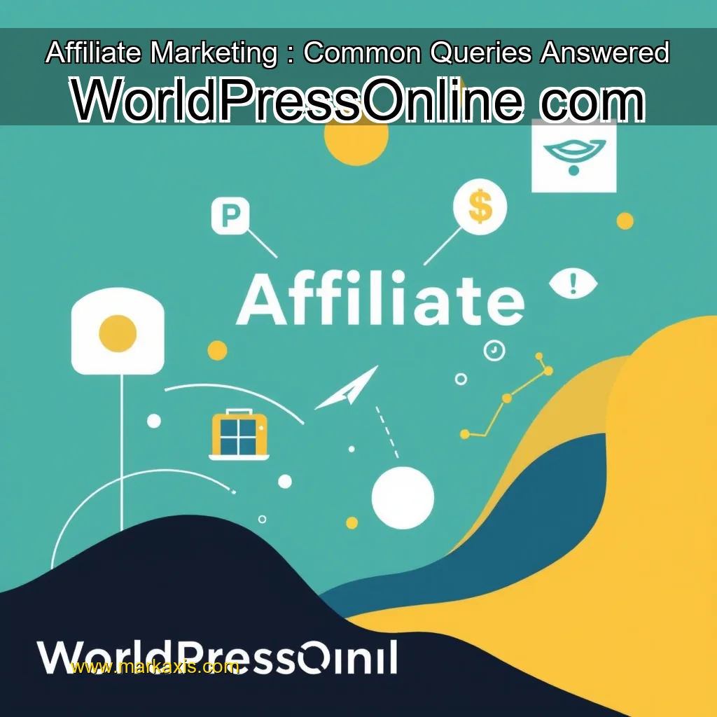 You are currently viewing Affiliate Marketing : Common Queries Answered  WorldPressOnline  com