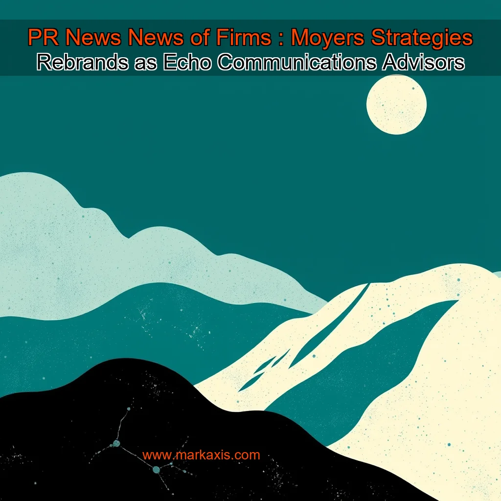 You are currently viewing PR News  News of Firms : Moyers Strategies Rebrands as Echo Communications Advisors