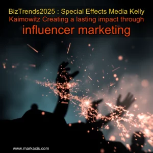 Artistic representation for BizTrends2025 : Special Effects Media Kelly Kaimowitz Creating a lasting impact through influencer marketing