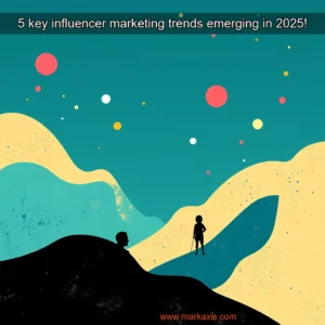 Artistic representation for 5 key influencer marketing trends emerging in 2025!