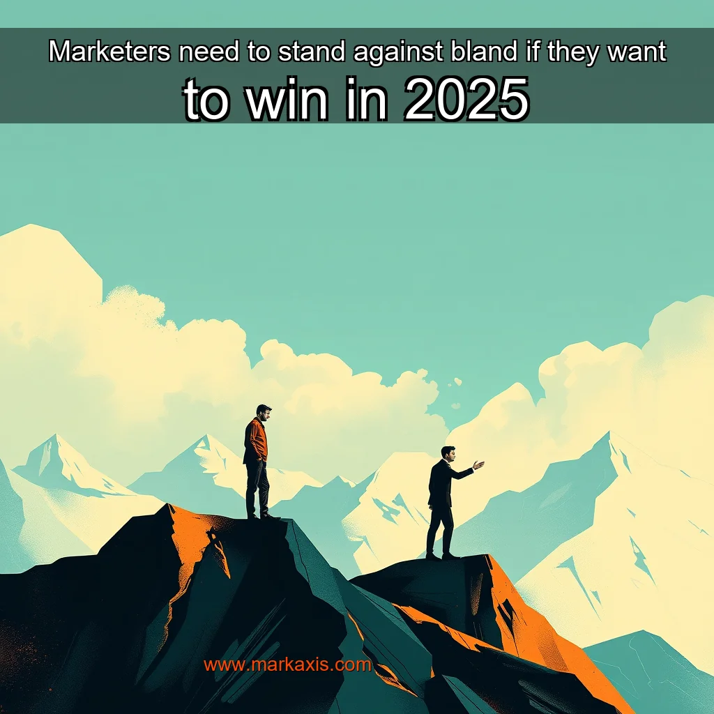 You are currently viewing Marketers need to stand against bland if they want to win in 2025