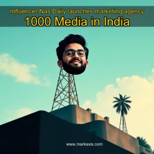 Artistic representation for Influencer Nas Daily launches marketing agency 1000 Media in India