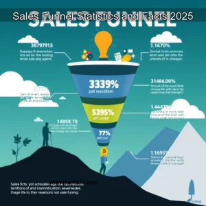 Artistic representation for Sales Funnel Statistics and Facts 2025