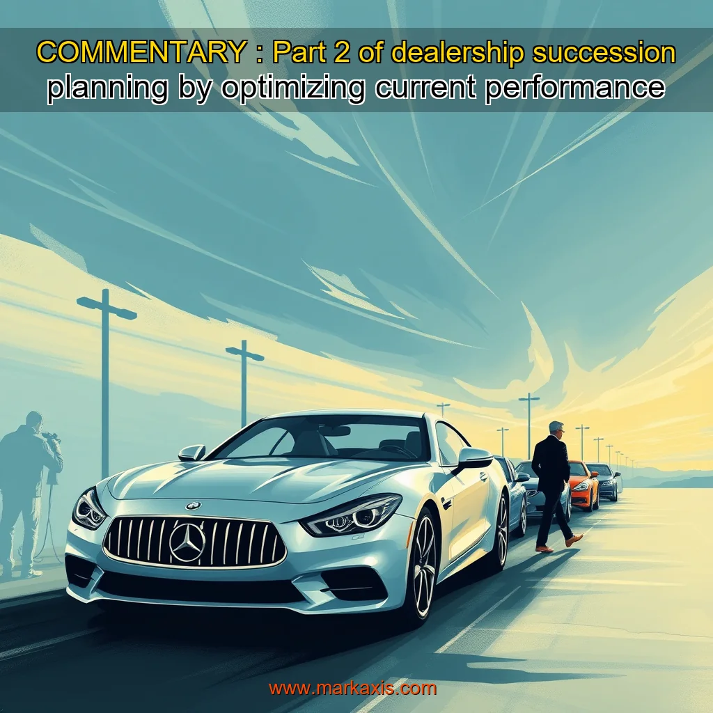 You are currently viewing COMMENTARY : Part 2 of dealership succession planning by optimizing current performance
