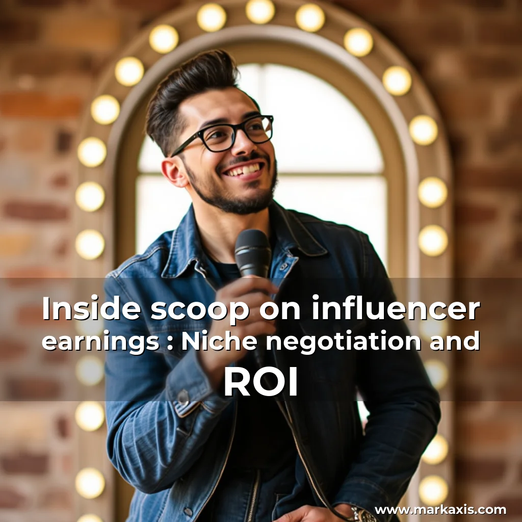 Artistic representation for Inside scoop on influencer earnings : Niche negotiation and ROI