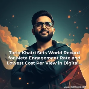 Artistic representation for Tariq Khatri Sets World Record for Meta Engagement Rate and Lowest Cost Per View in Digital Marketing History