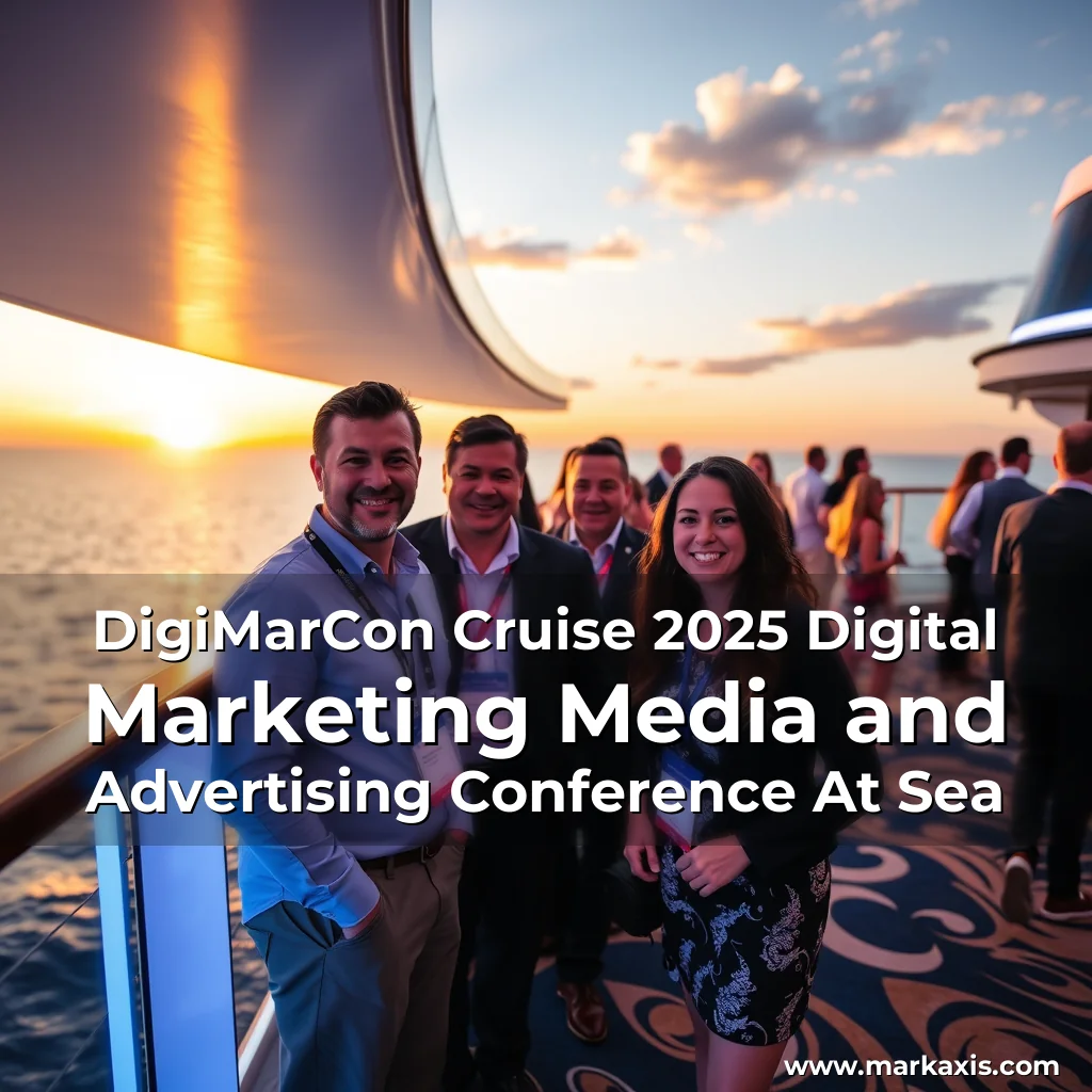 Artistic representation for DigiMarCon Cruise 2025 Digital Marketing Media and Advertising Conference At Sea