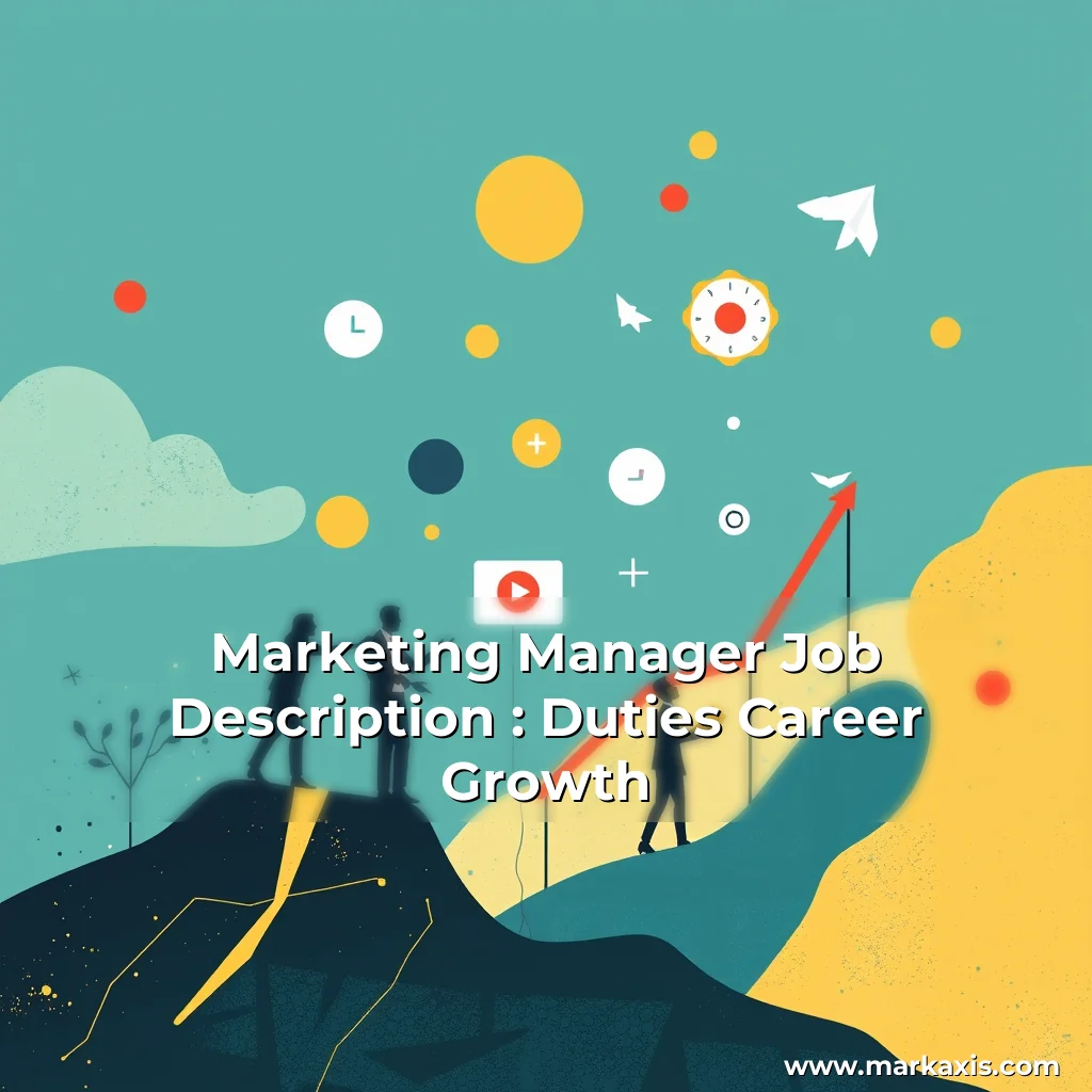 Artistic representation for Marketing Manager Job Description : Duties Career Growth