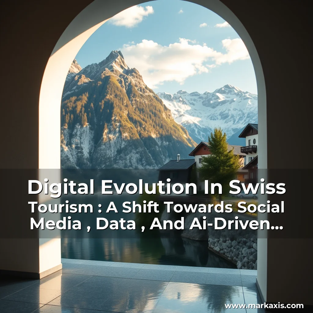 Artistic representation for Digital Evolution In Swiss Tourism : A Shift Towards Social Media , Data , And Ai-Driven Experiences!