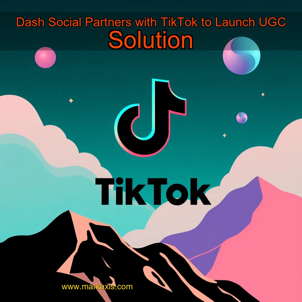 Artistic representation for Dash Social Partners with TikTok to Launch UGC Solution