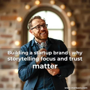 Artistic representation for Building a startup brand : why storytelling focus and trust matter