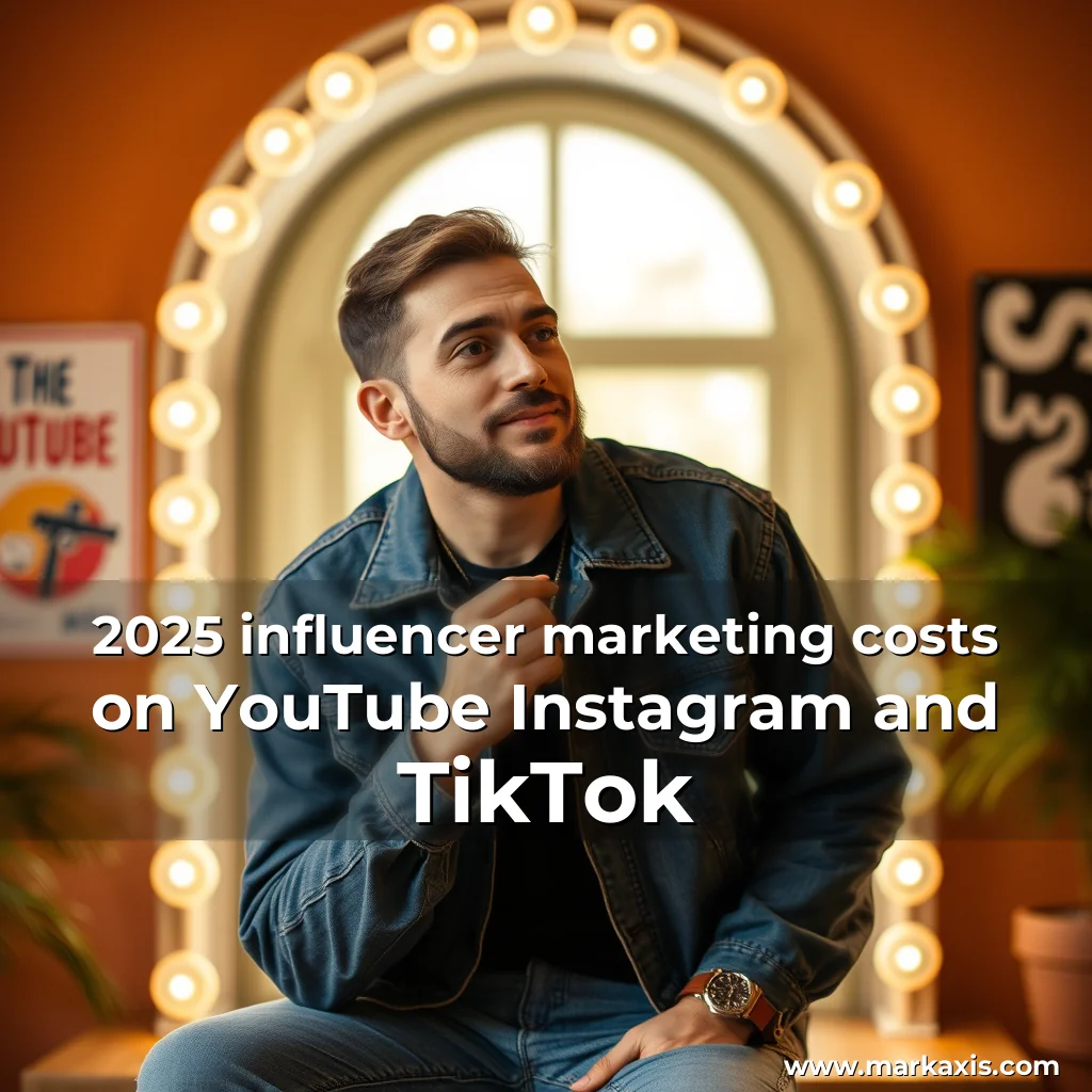 Artistic representation for 2025 influencer marketing costs on YouTube Instagram and TikTok
