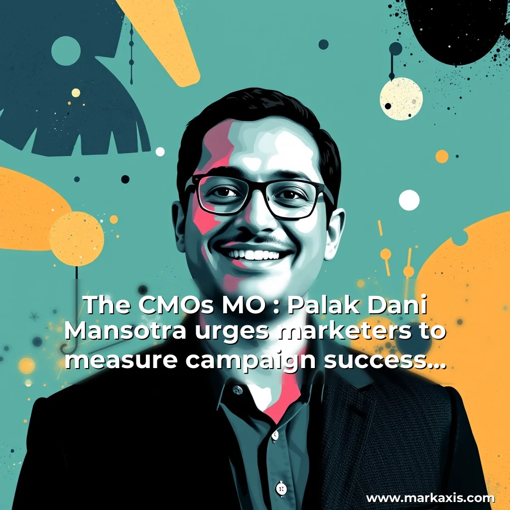 Artistic representation for The CMOs MO : Palak Dani Mansotra urges marketers to measure campaign success beyond metrics Marketing