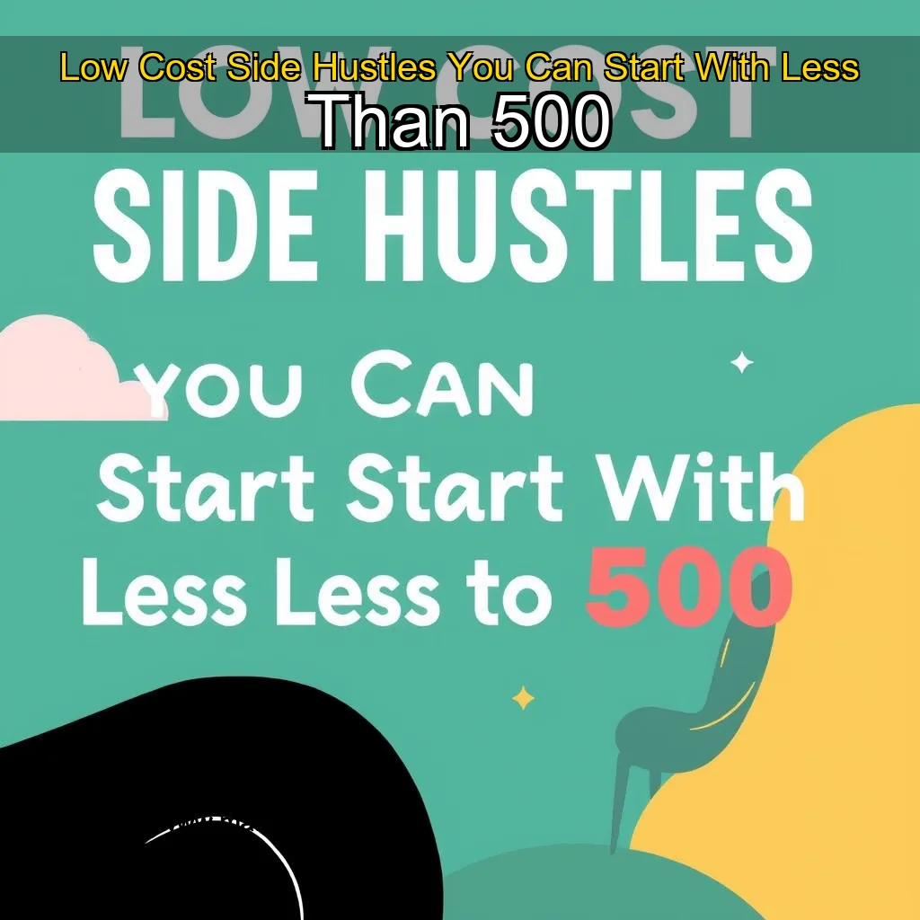 Artistic representation for Low Cost Side Hustles You Can Start With Less Than 500