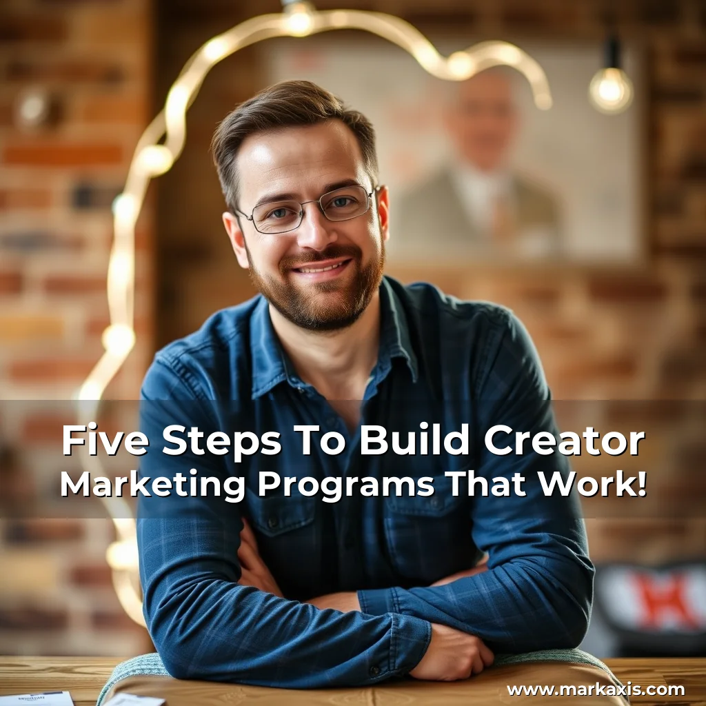 Artistic representation for Five Steps To Build Creator Marketing Programs That Work!