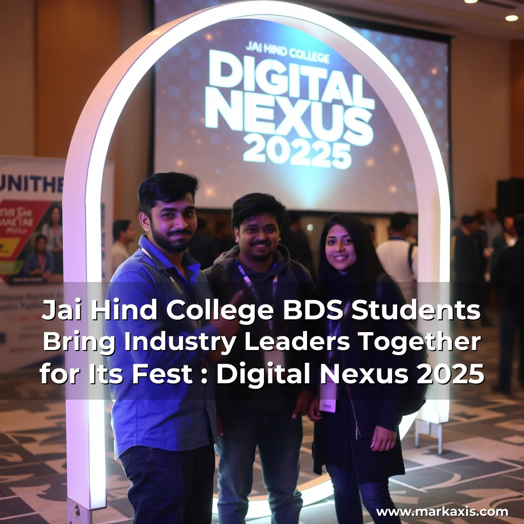 Artistic representation for Jai Hind College BDS Students Bring Industry Leaders Together for Its Fest : Digital Nexus 2025