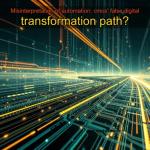Artistic representation for Misinterpretation of automation: cmos' false digital transformation path?