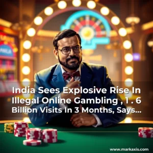 Artistic representation for India Sees Explosive Rise In Illegal Online Gambling , 1 . 6 Billion Visits In 3 Months, Says Report India Sees Explosive Rise In Illegal Online Gambling, 1.