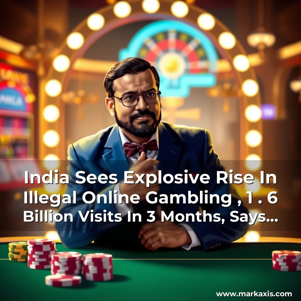 Artistic representation for India Sees Explosive Rise In Illegal Online Gambling , 1 . 6 Billion Visits In 3 Months, Says Report India Sees Explosive Rise In Illegal Online Gambling, 1.