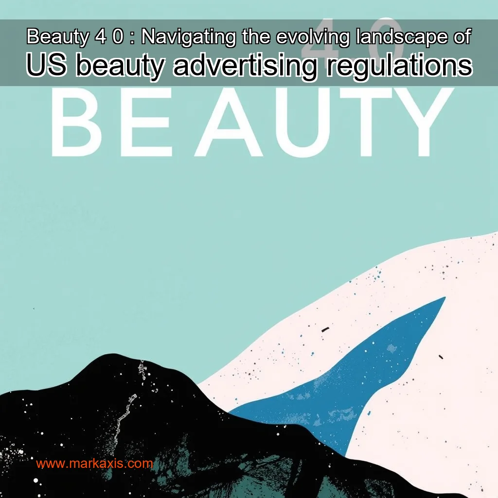 Artistic representation for Beauty 4 0 : Navigating the evolving landscape of US beauty advertising regulations
