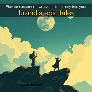 Artistic representation for Elevate customers: weave their journey into your brand's epic tale.
